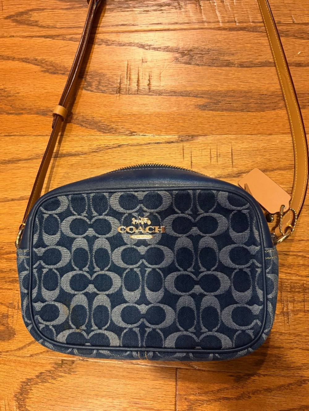 Denim blue Coach purse